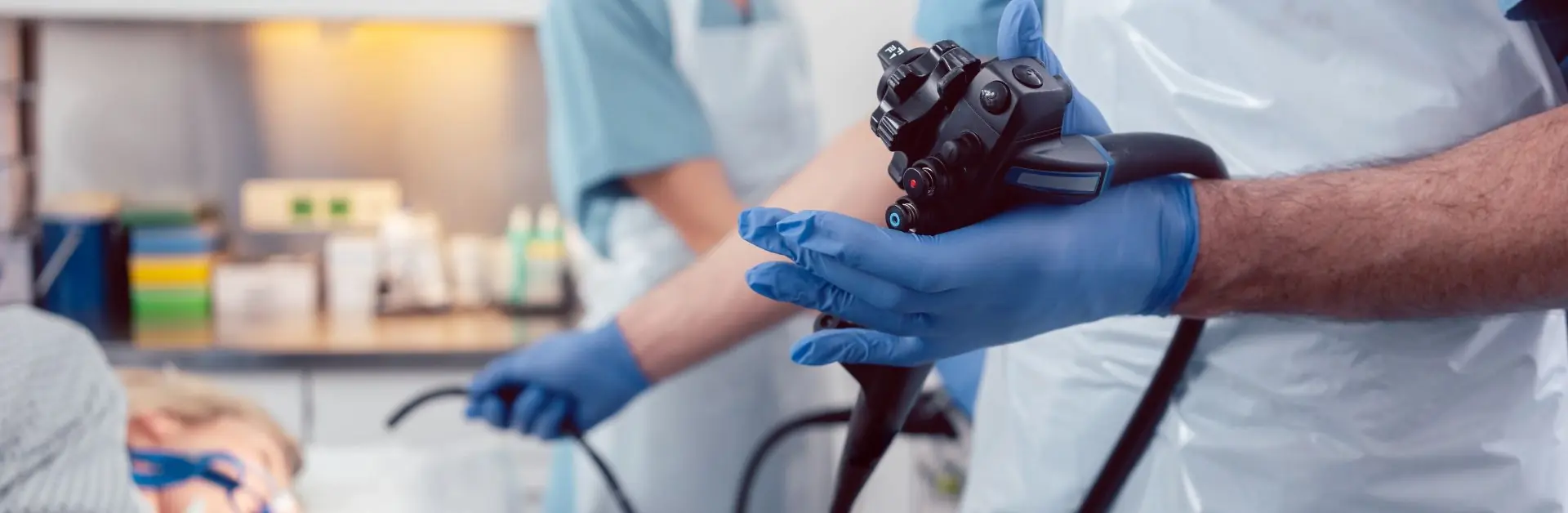 Doctors performing an Upper GI Endoscopy